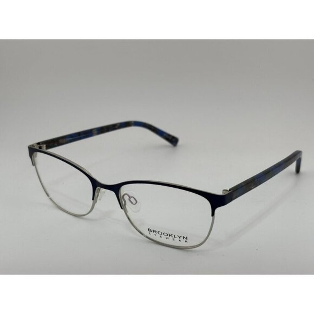 BROOKLYN EYEWEAR - D161 BLUE / SILVER 52-17-135 Glasses Frames